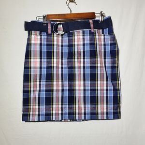 3/$18 Chaps Plaid Skirt with Belt